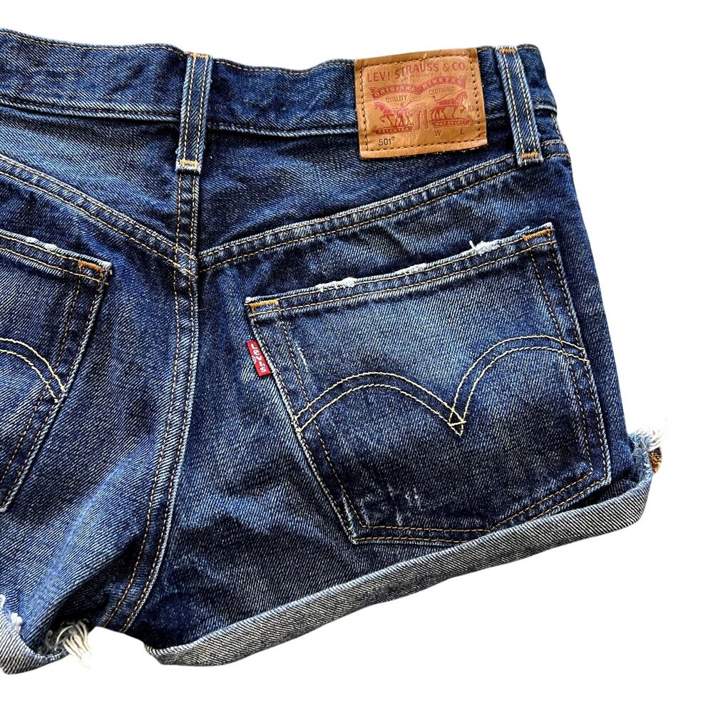 Levi's Dark Wash Cutoff Denim Shorts Size 25